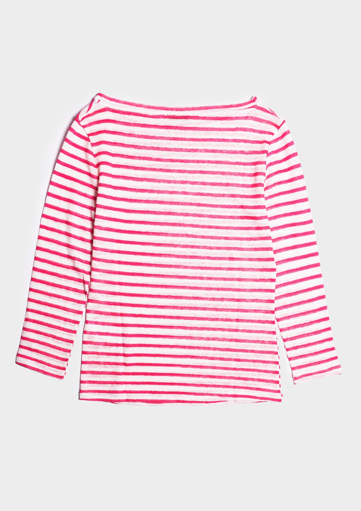 Boat Neck Lino - Bianco/Ciliegia