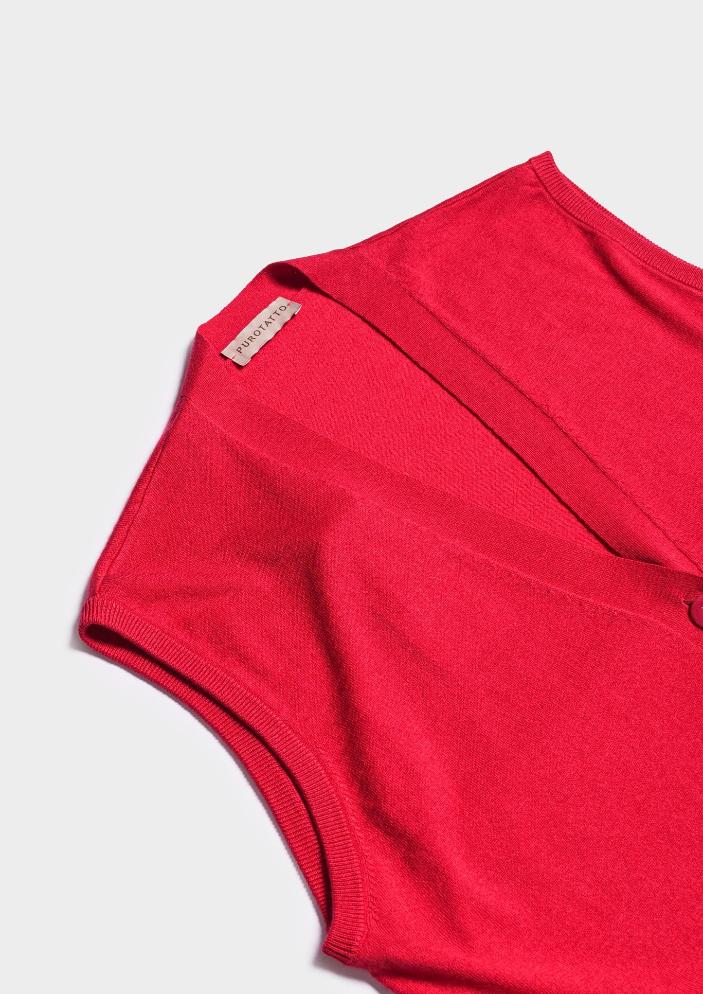 Cardigan Sleeveless - Ciliegia