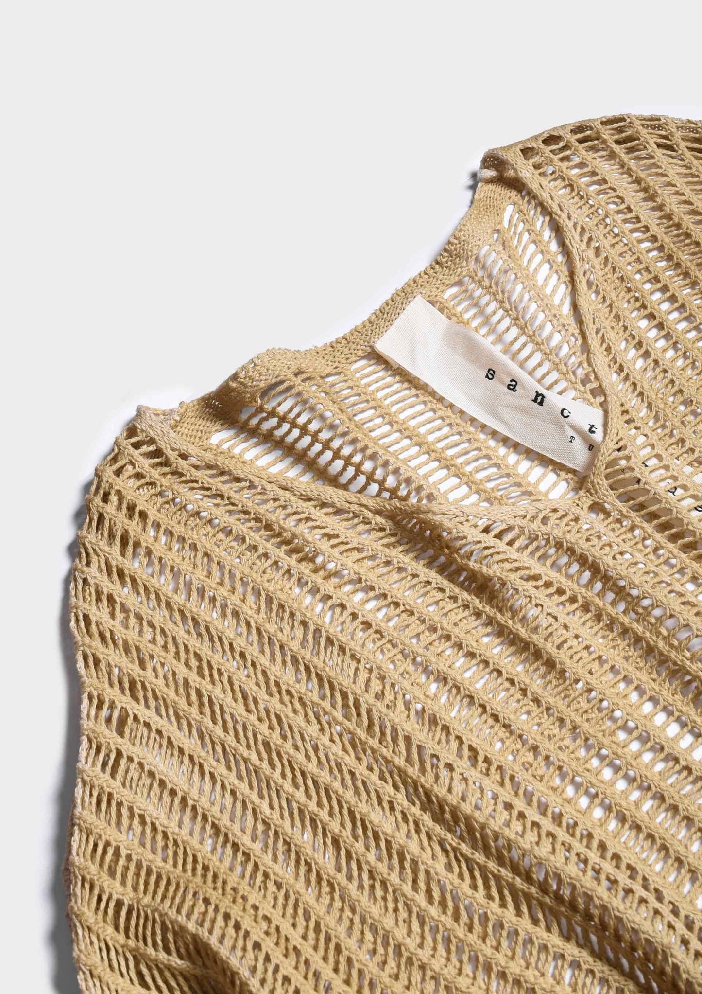 Over-sized Mesh Knit - Sand Shell