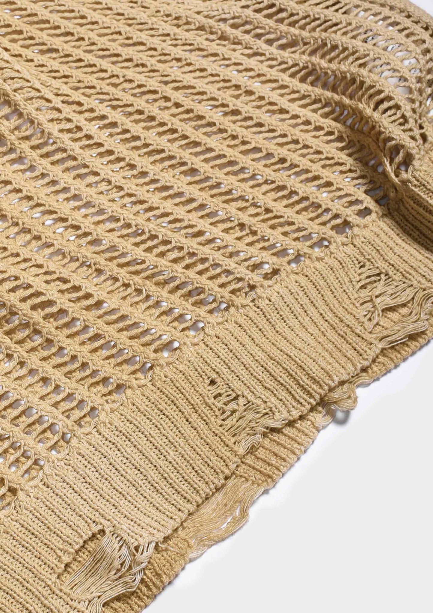 Over-sized Mesh Knit - Sand Shell