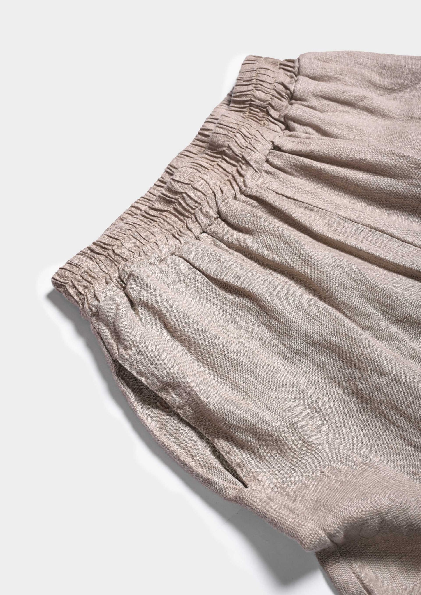 Frayed Hem Detail Trousers - Sand Shell