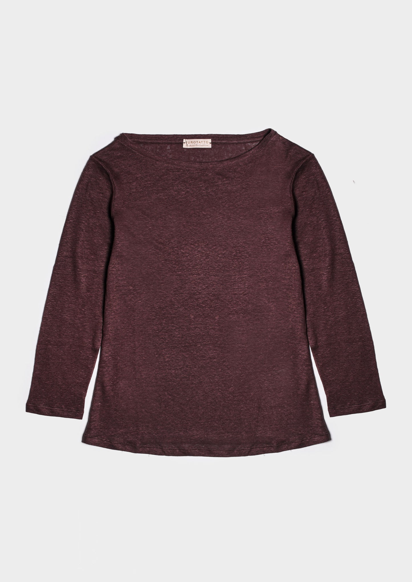 Boat Neck Lino - Cioccolato