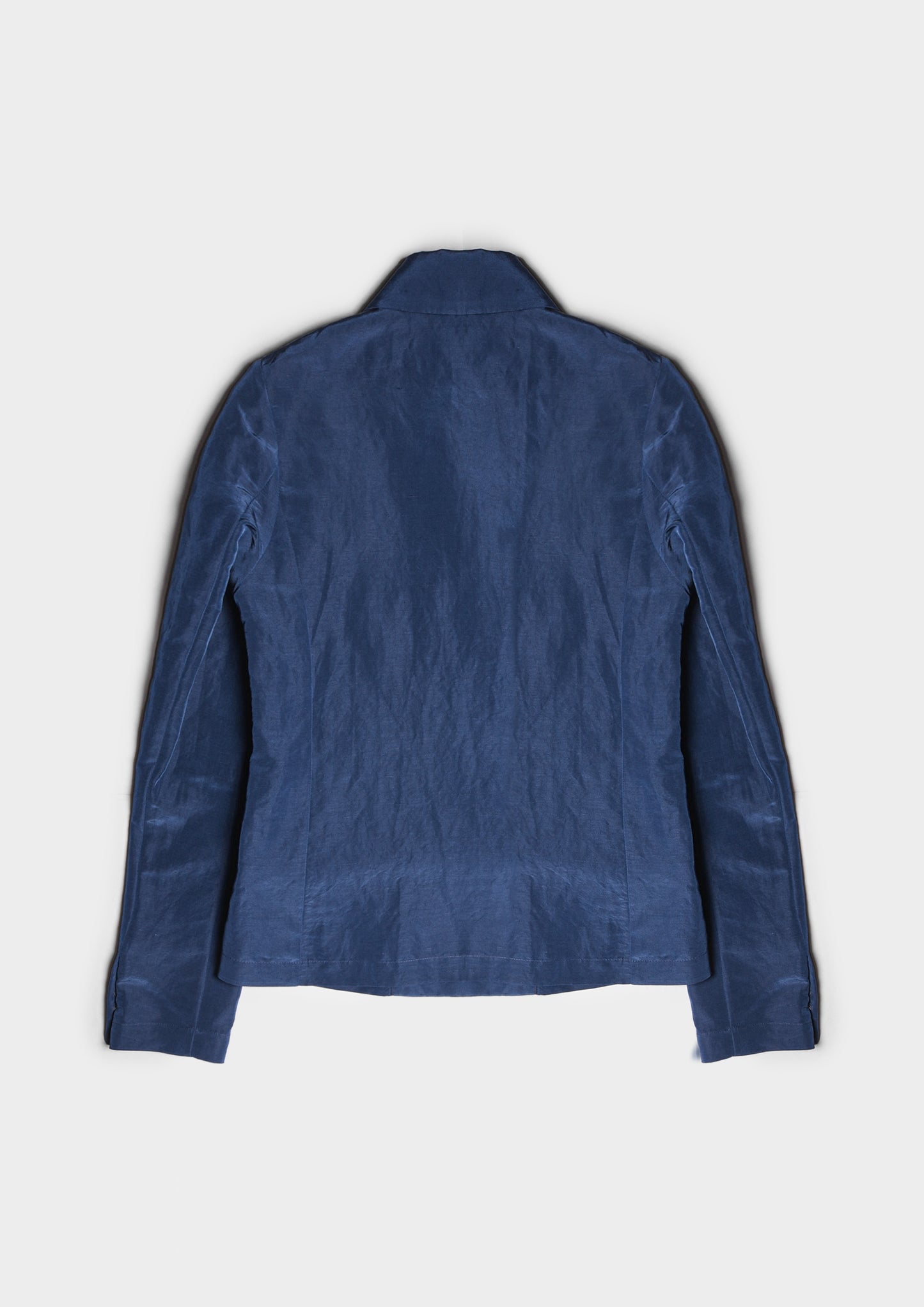 Fitted Double-Breasted Jacket - Cobalto