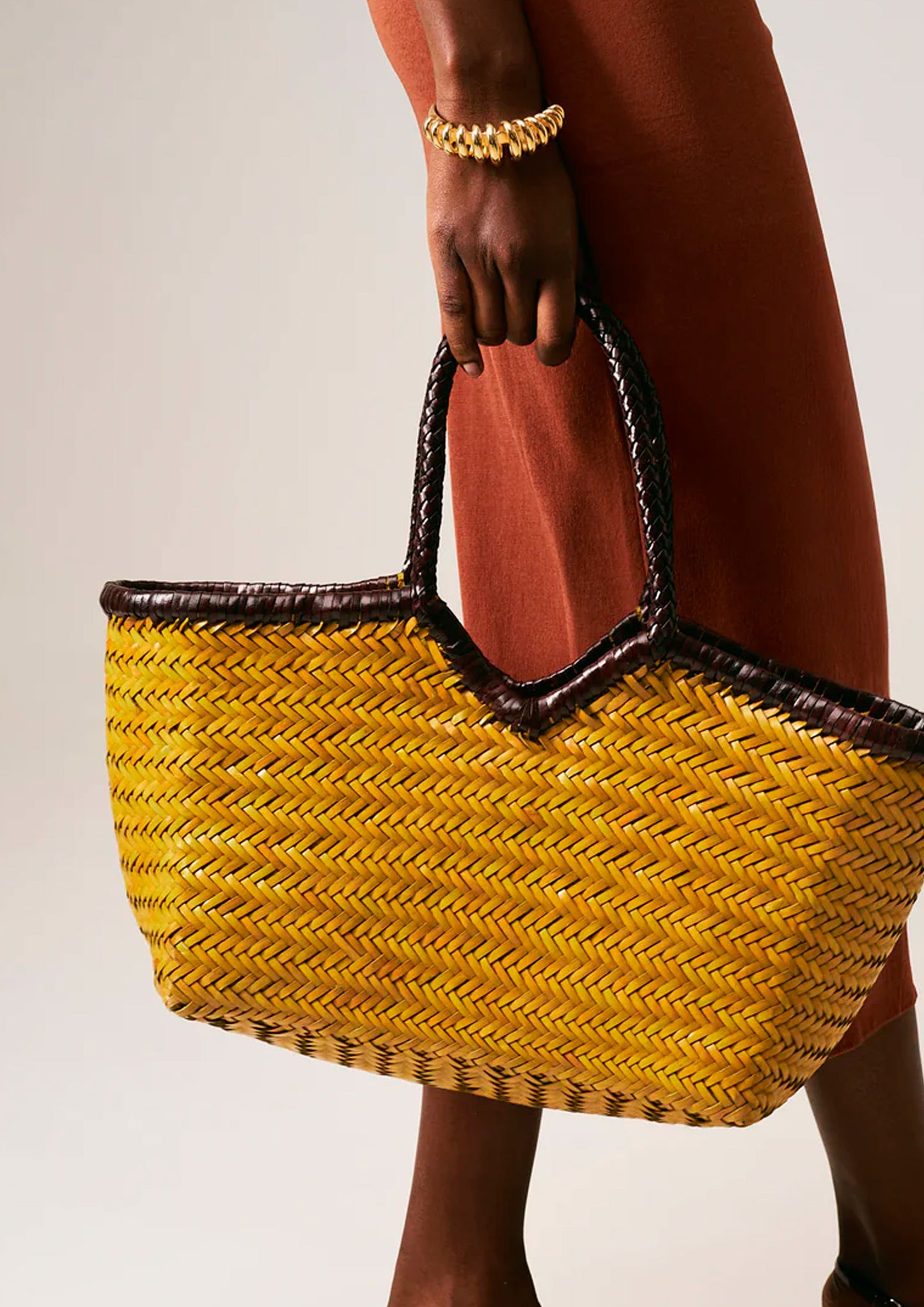 Neruda Bicolour Bag - Mustard/Chocolate