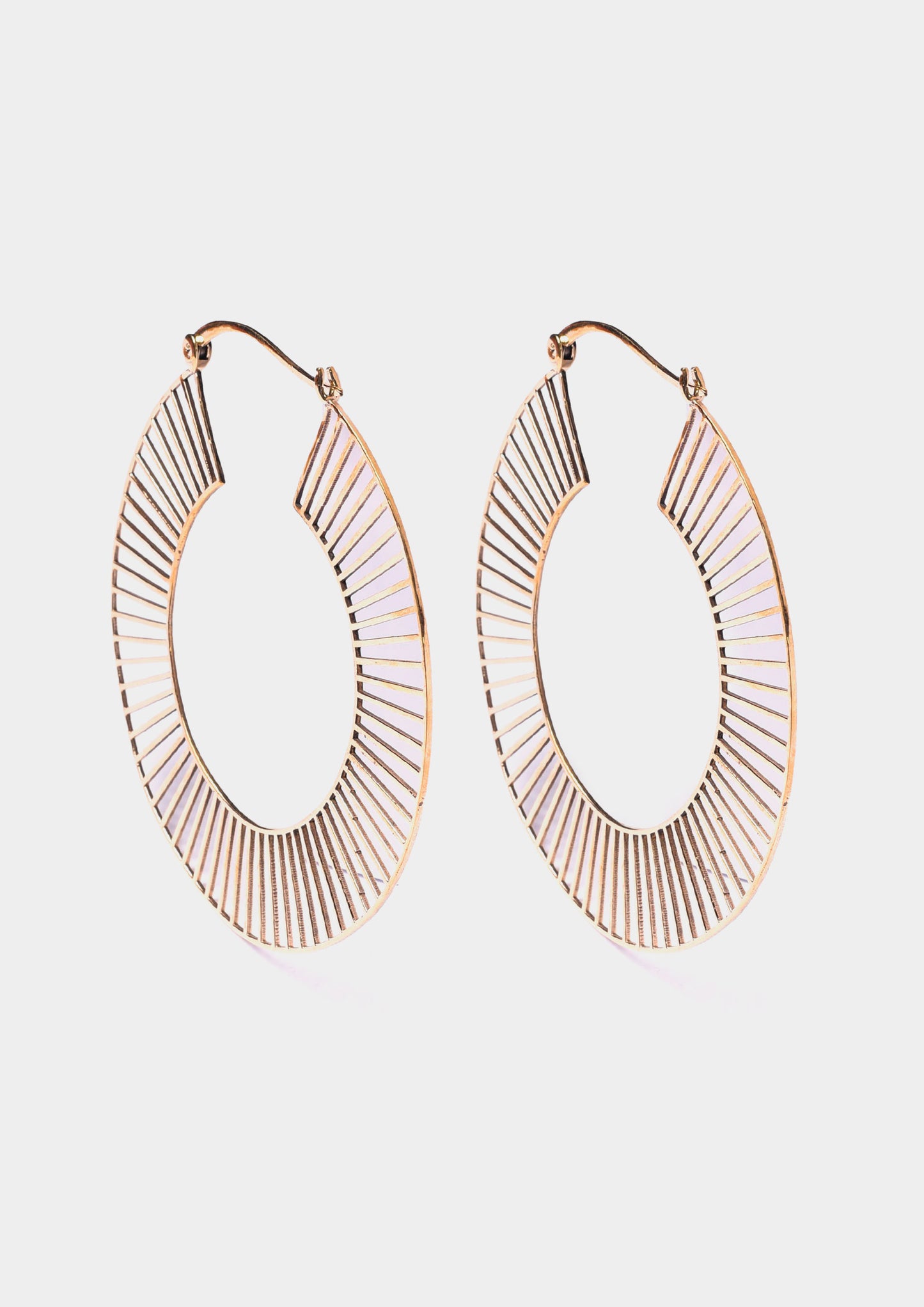 Wheel Hoop Earrings - Ottone