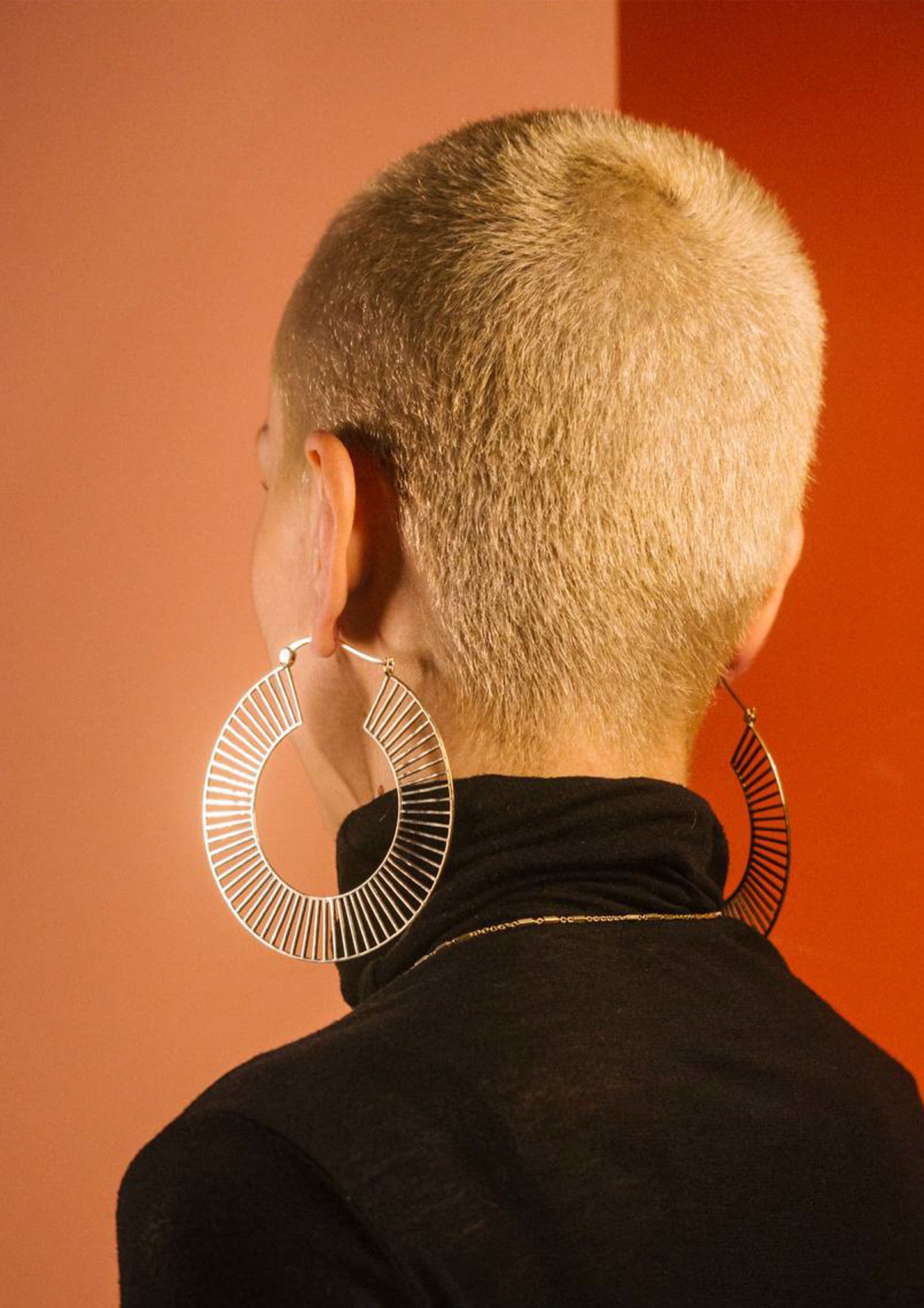 Wheel Hoop Earrings - Ottone