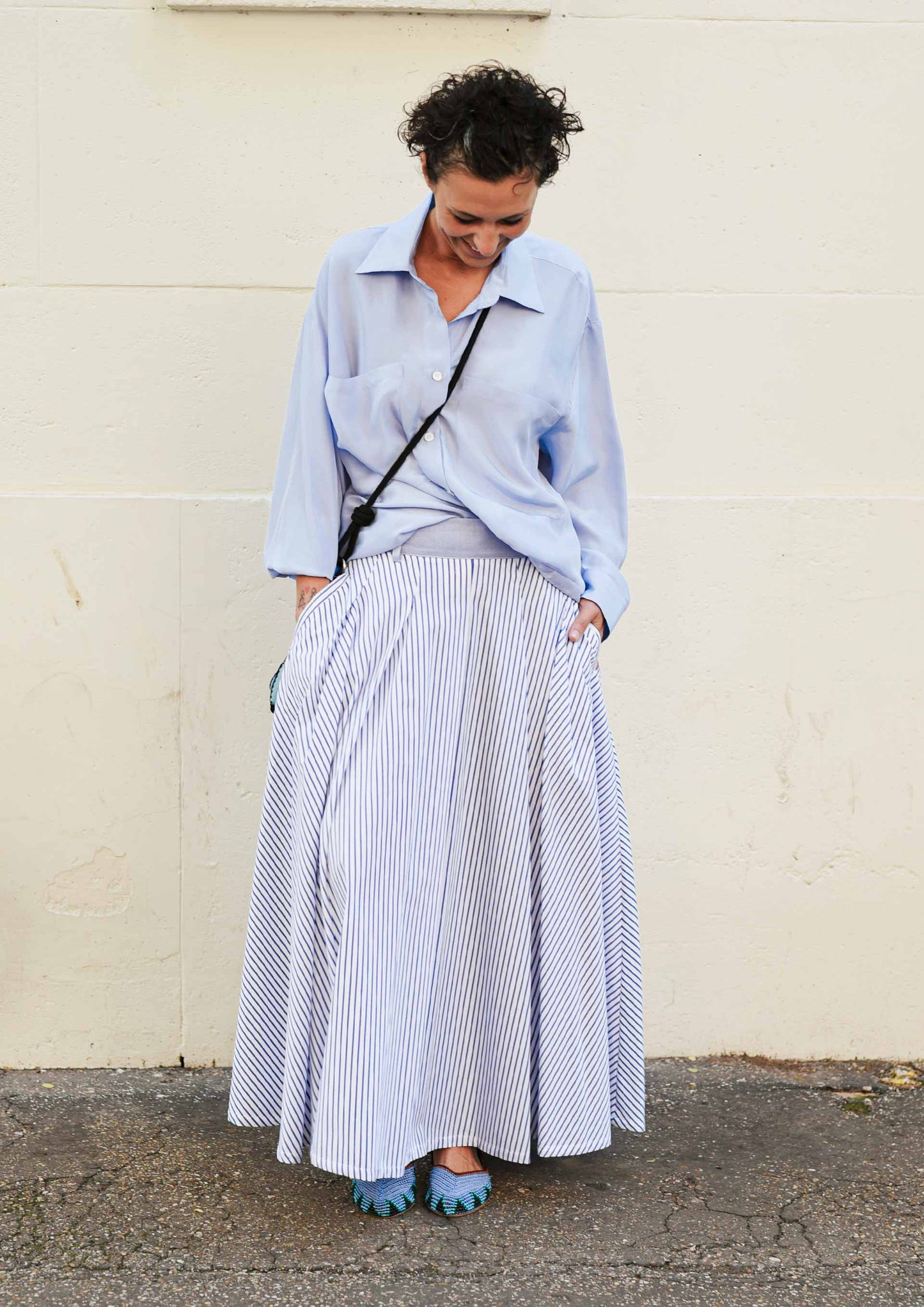 Striped Long Skirt – Cobalto