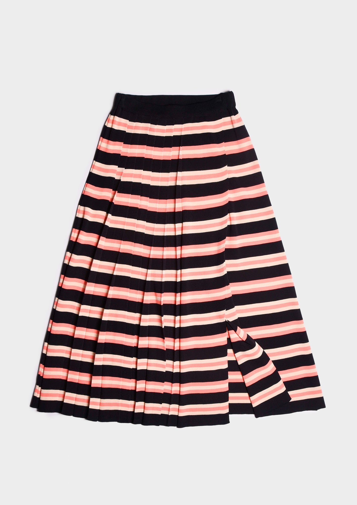 Pleated stripy Skirt - Blu/Rosa/Bianco