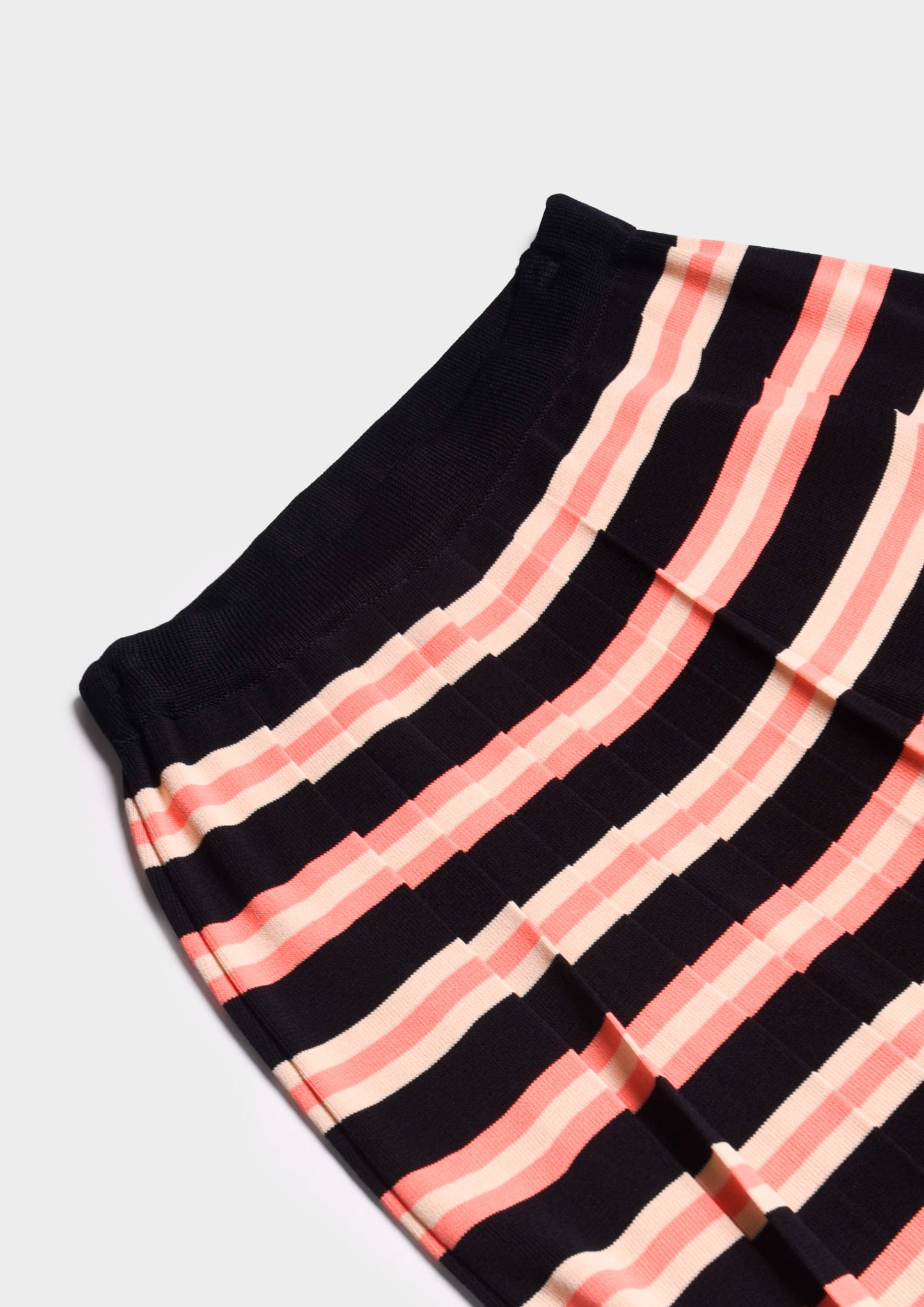 Pleated stripy Skirt - Blu/Rosa/Bianco