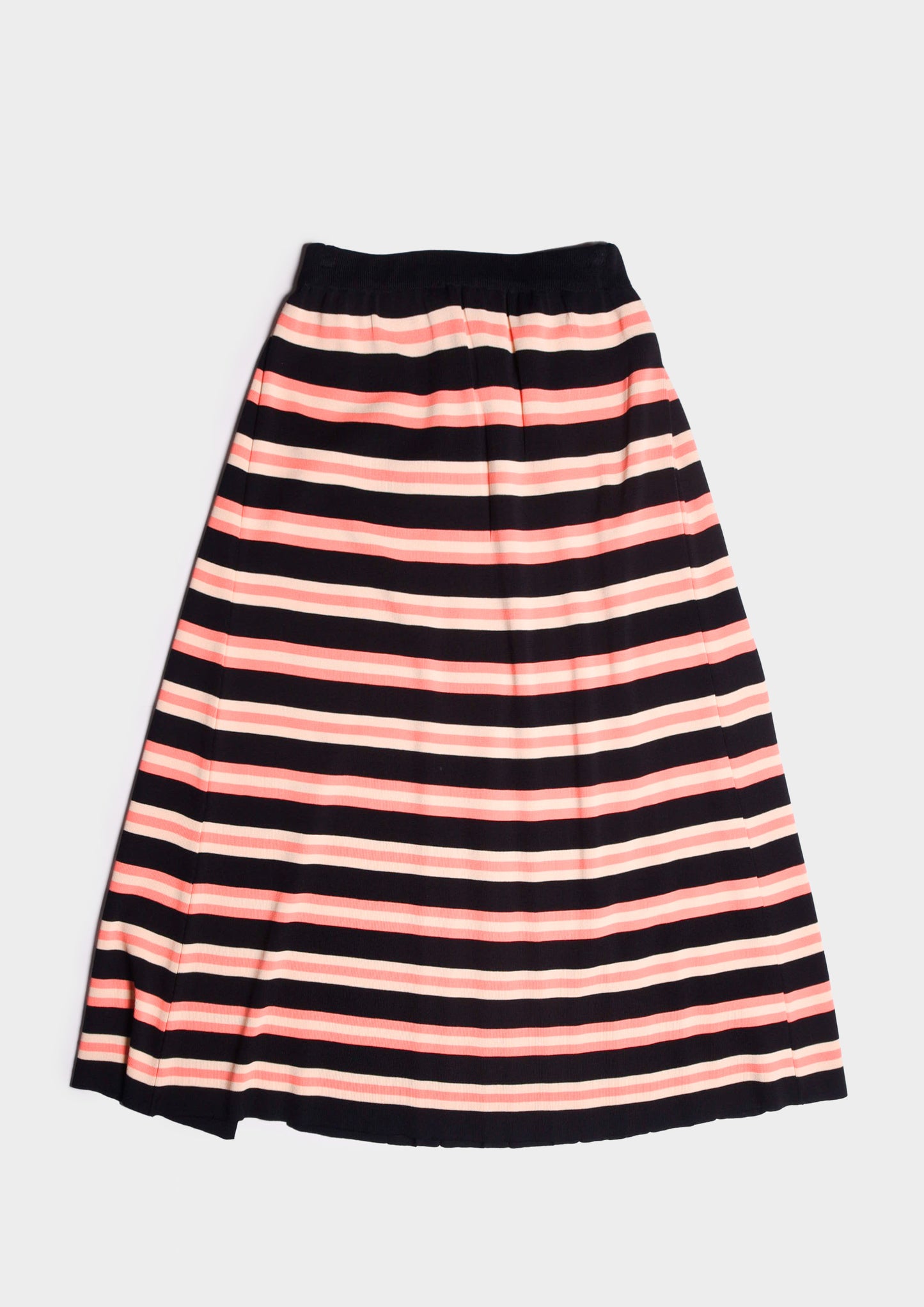 Pleated stripy Skirt - Blu/Rosa/Bianco