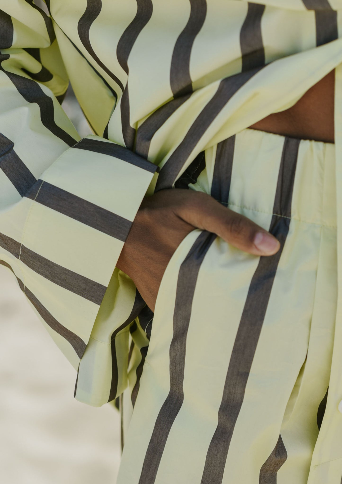 Striped Pants - Lime/Grey