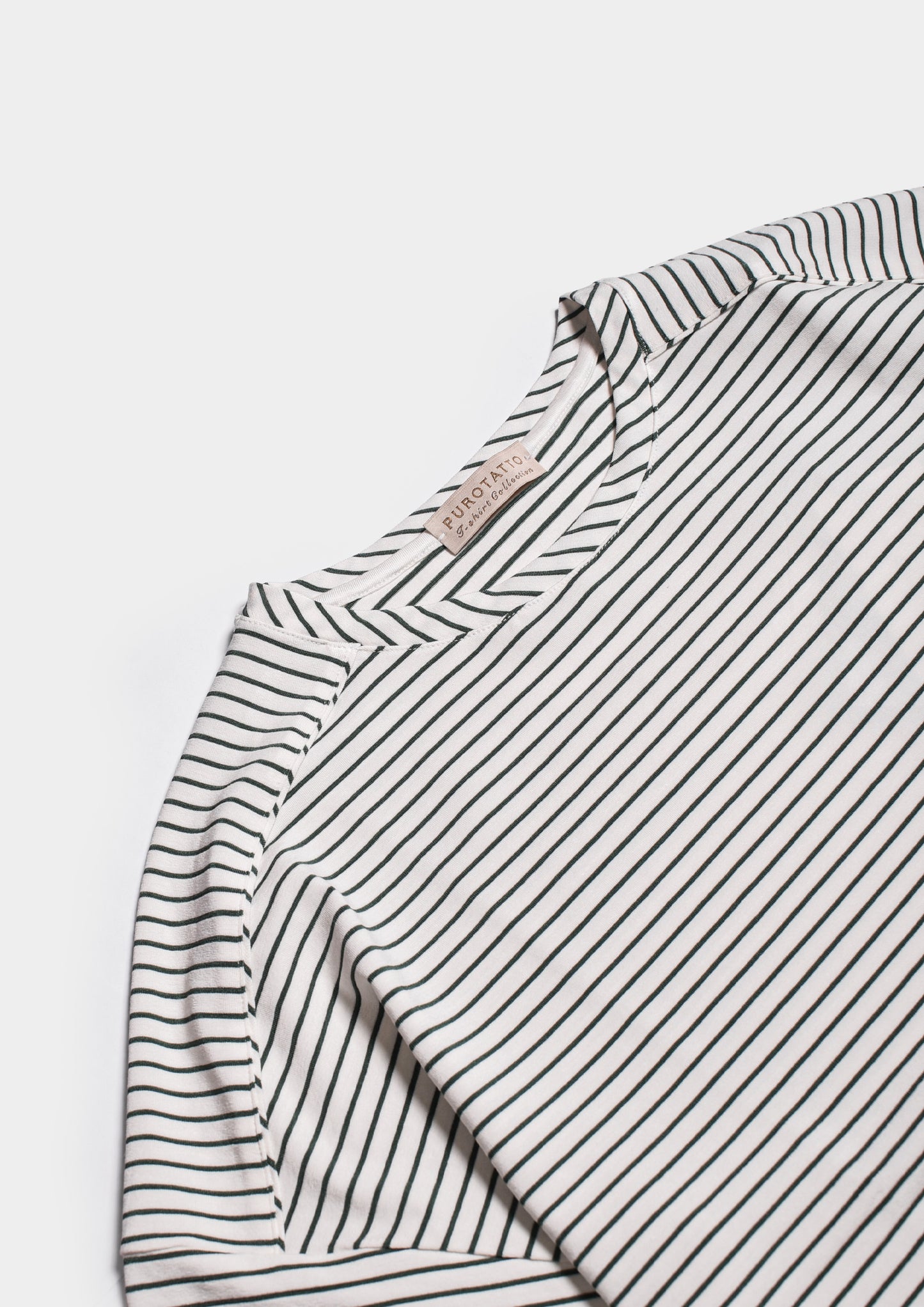Round Neck Oversize T-shirt - Bianco/salvia