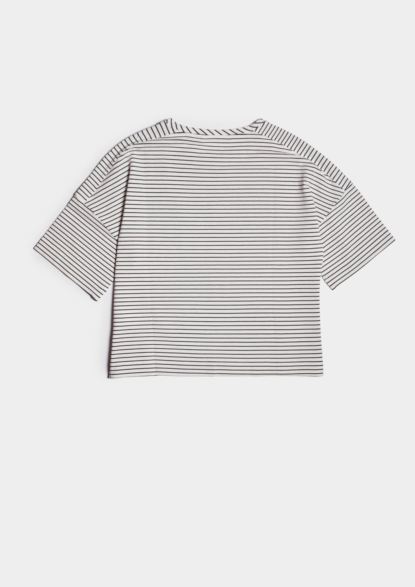 Round Neck Oversize T-shirt - Bianco/salvia
