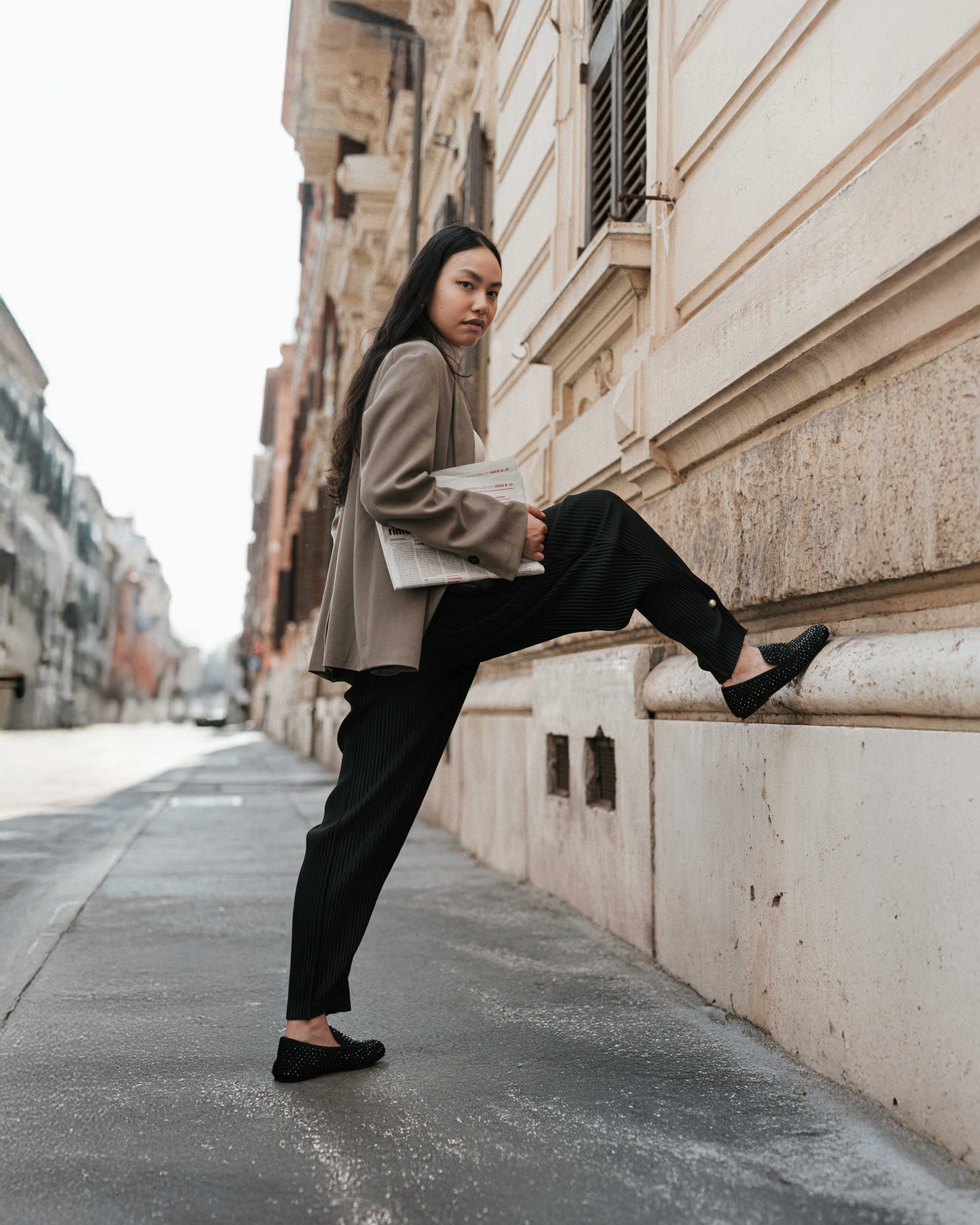 Plissè Pants - Nero