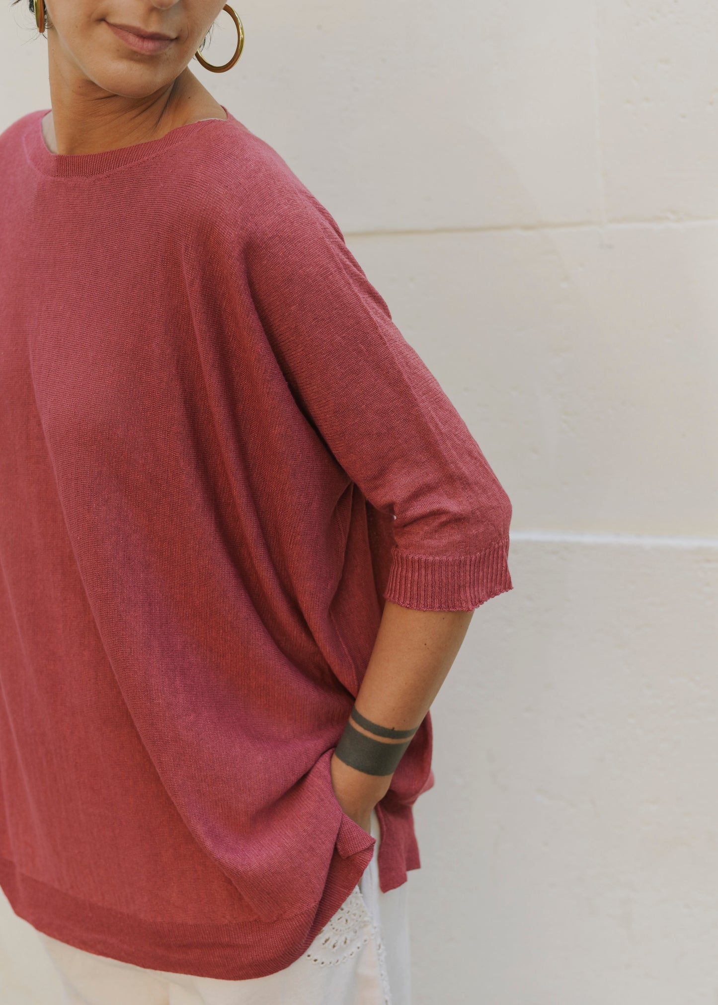 Boat Neck Oversized Sweater - Curcuma