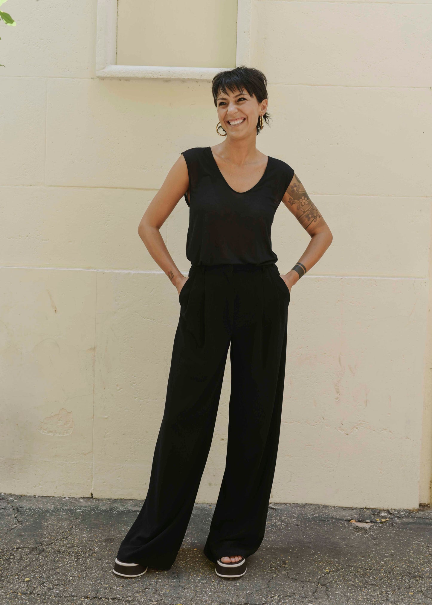 Gang Wide Leg Pants - Nero
