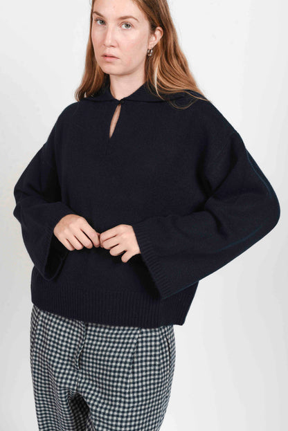 Polo Knit Sweater - Blu