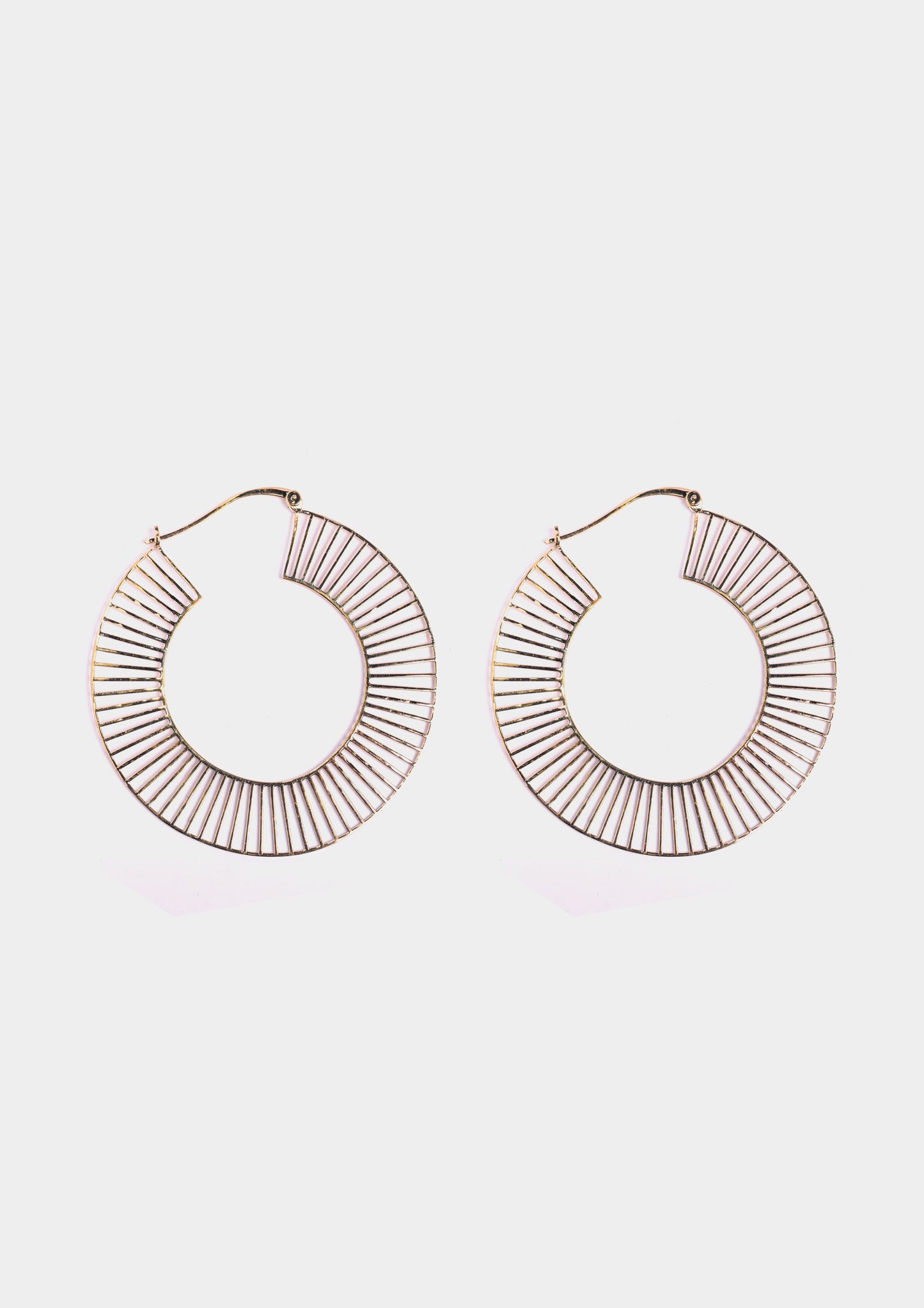 Wheel Hoop Earrings - Ottone