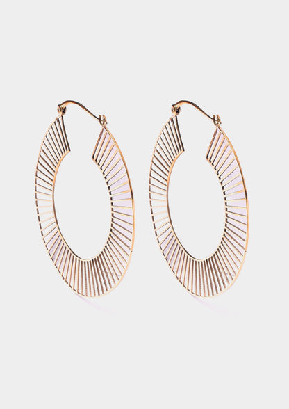 Wheel Hoop Earrings - Ottone