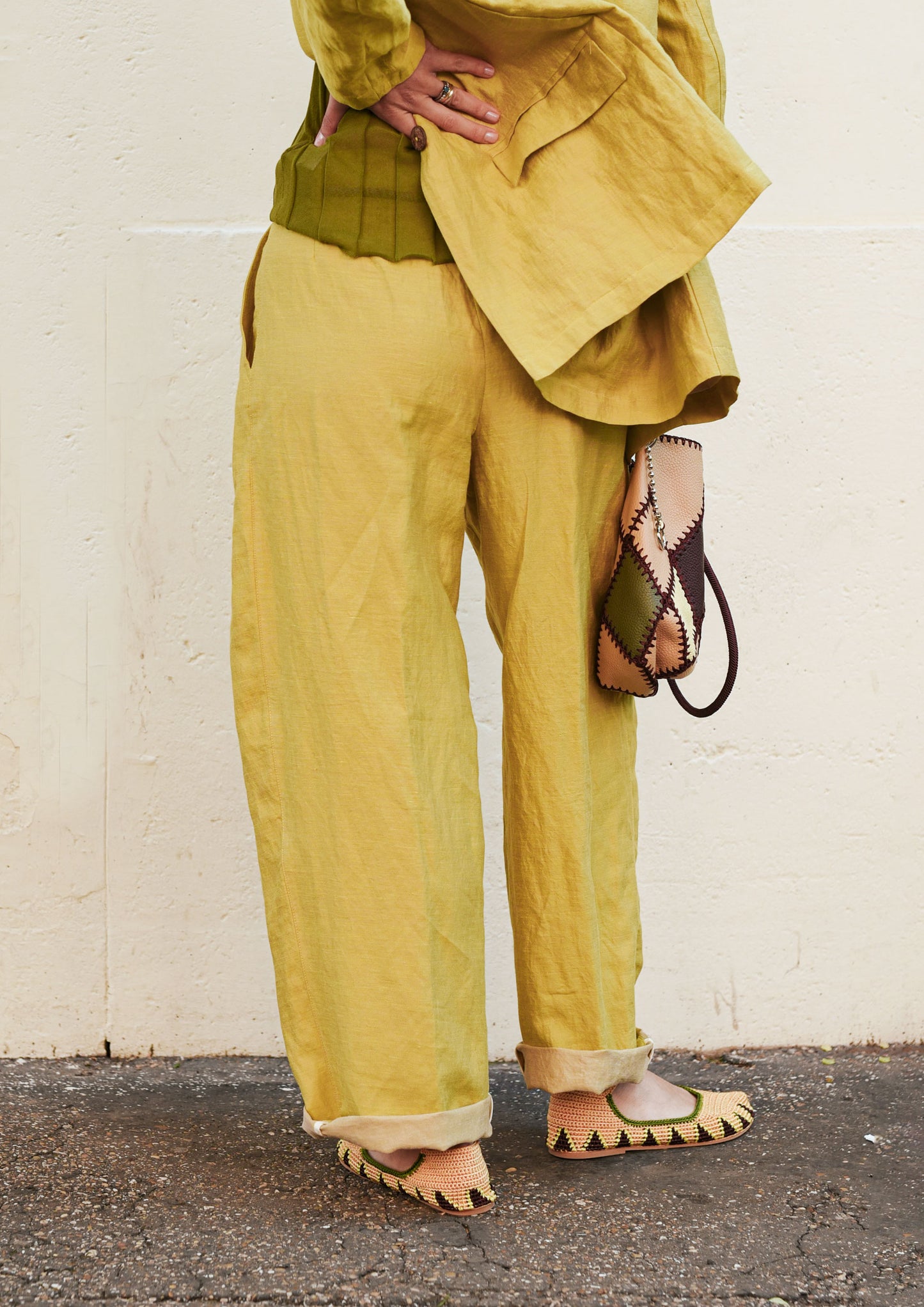 Pleated Trousers - Pompelmo