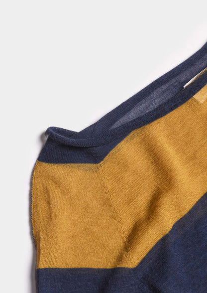 Boat Neck T-shirt - Acid/Blu