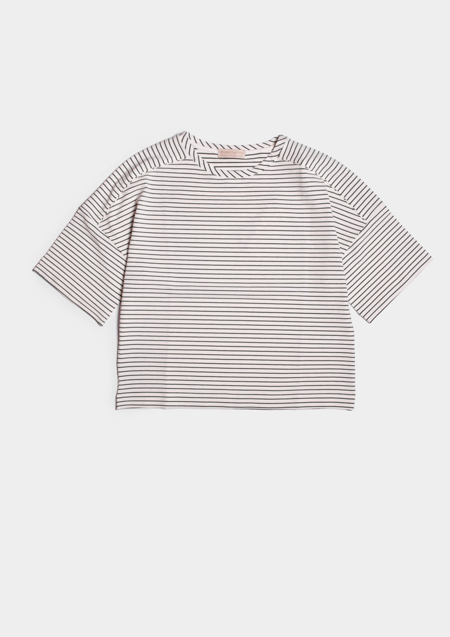 Round Neck Oversize T-shirt - Bianco/salvia