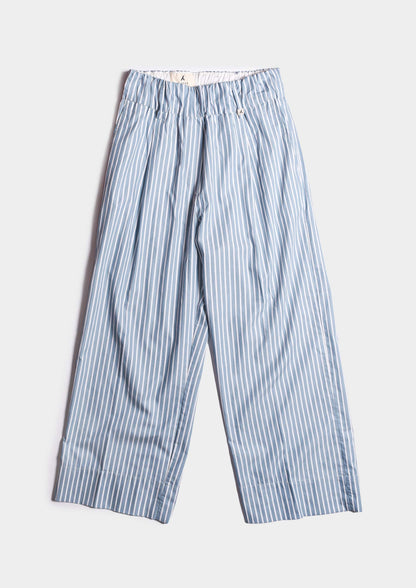 Pinstripe Pant - Azzurro